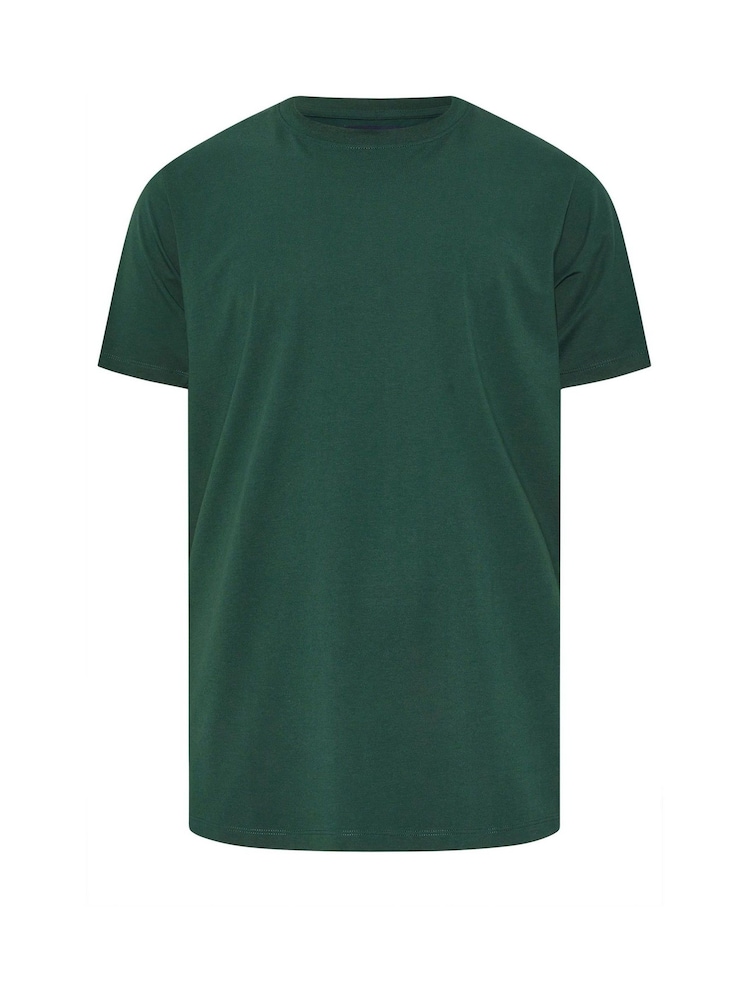 Зелений - BadRhino Big & Tall Soft Touch T-Shirt - Image 6 of 7