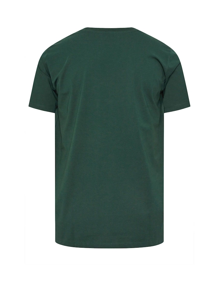 Зелений - BadRhino Big & Tall Soft Touch T-Shirt - Image 7 of 7