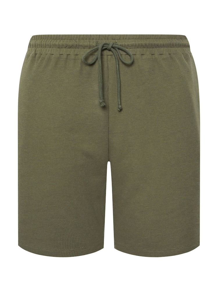 BadRhino Big & Tall Green Textured Shorts - Image 1 of 2
