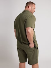 BadRhino Big & Tall Green Textured Shorts - Image 3 of 6
