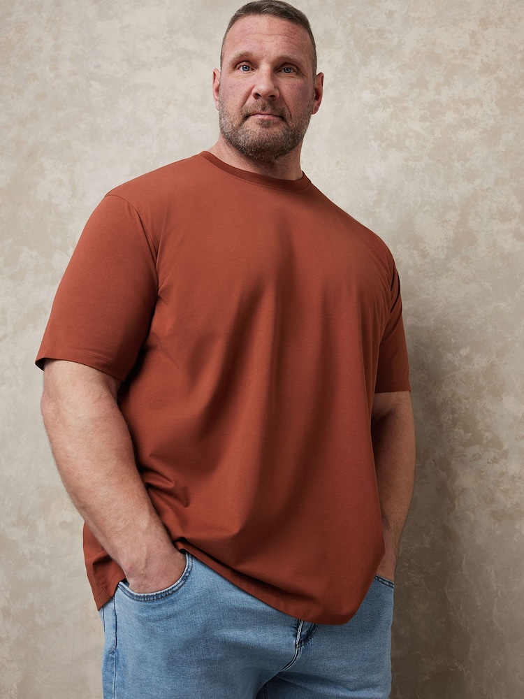 BadRhino Big & Tall Red Soft Touch T-Shirt - Image 5 of 7