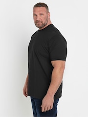 Чорний - BadRhino Big & Tall Soft Touch T-Shirt - Image 2 of 7