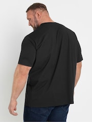 Чорний - BadRhino Big & Tall Soft Touch T-Shirt - Image 3 of 7