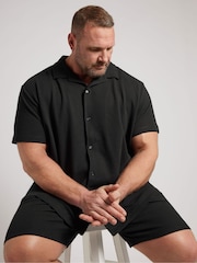 BadRhino Big & Tall Black Textured Shorts - Image 2 of 7