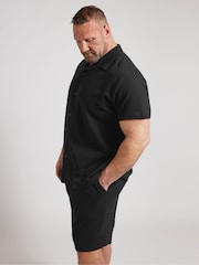 BadRhino Big & Tall Black Textured Shorts - Image 5 of 7