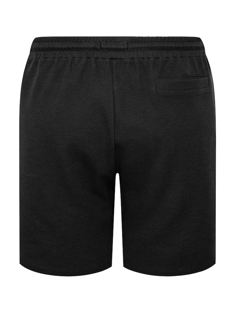BadRhino Big & Tall Black Textured Shorts - Image 7 of 7