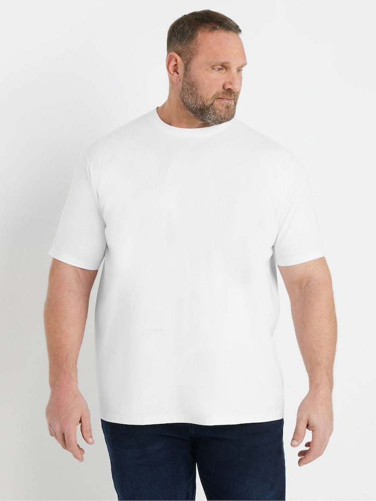 BadRhino Big & Tall White Soft Touch T-Shirt - Image 1 of 7
