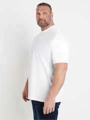 BadRhino Big & Tall White Soft Touch T-Shirt - Image 2 of 7