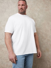 BadRhino Big & Tall White Soft Touch T-Shirt - Image 5 of 7