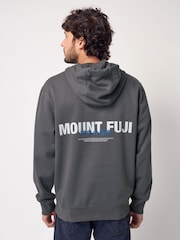 Charcoal Grey/Khaki Green Cotton Rich Graphic Print Hoodie 2 Pack - Image 3 of 16