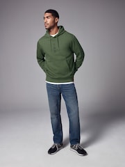 Charcoal Grey/Khaki Green Cotton Rich Graphic Print Hoodie 2 Pack - Image 5 of 16