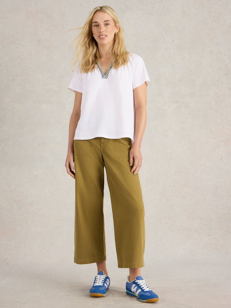 White Stuff White Lucia Embroidered Top - Image 1 of 6
