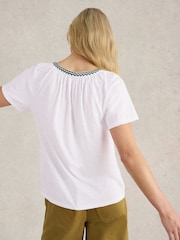 White Stuff White Lucia Embroidered Top - Image 2 of 6