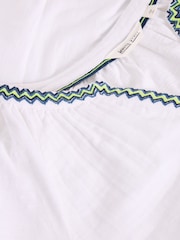 White Stuff White Lucia Embroidered Top - Image 5 of 6