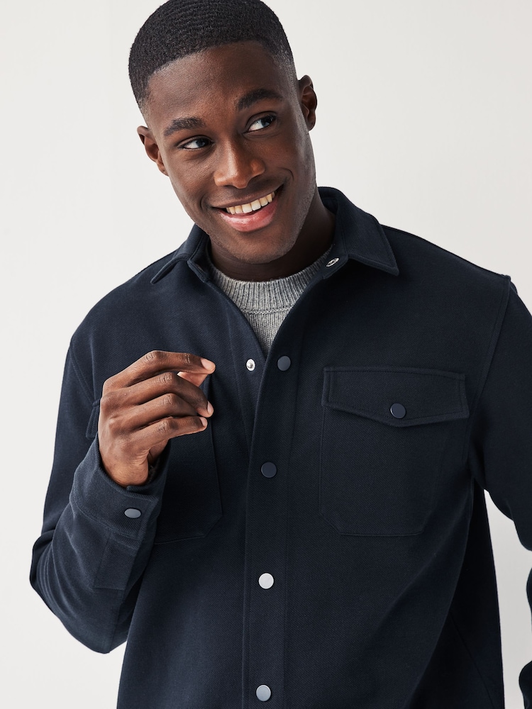 Black/Navy Blue Popper Shacket 2 Pack - Image 6 of 6