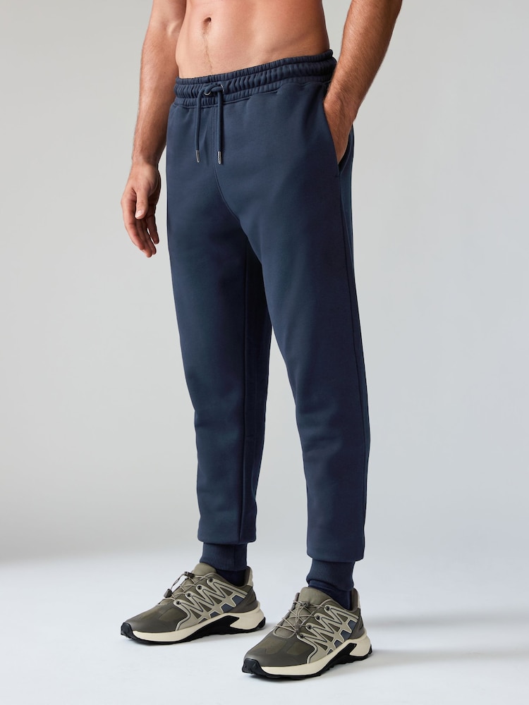 Black/Navy Blue/Grey Marl Cotton Rich Jersey Joggers 5 Pack - Image 2 of 6