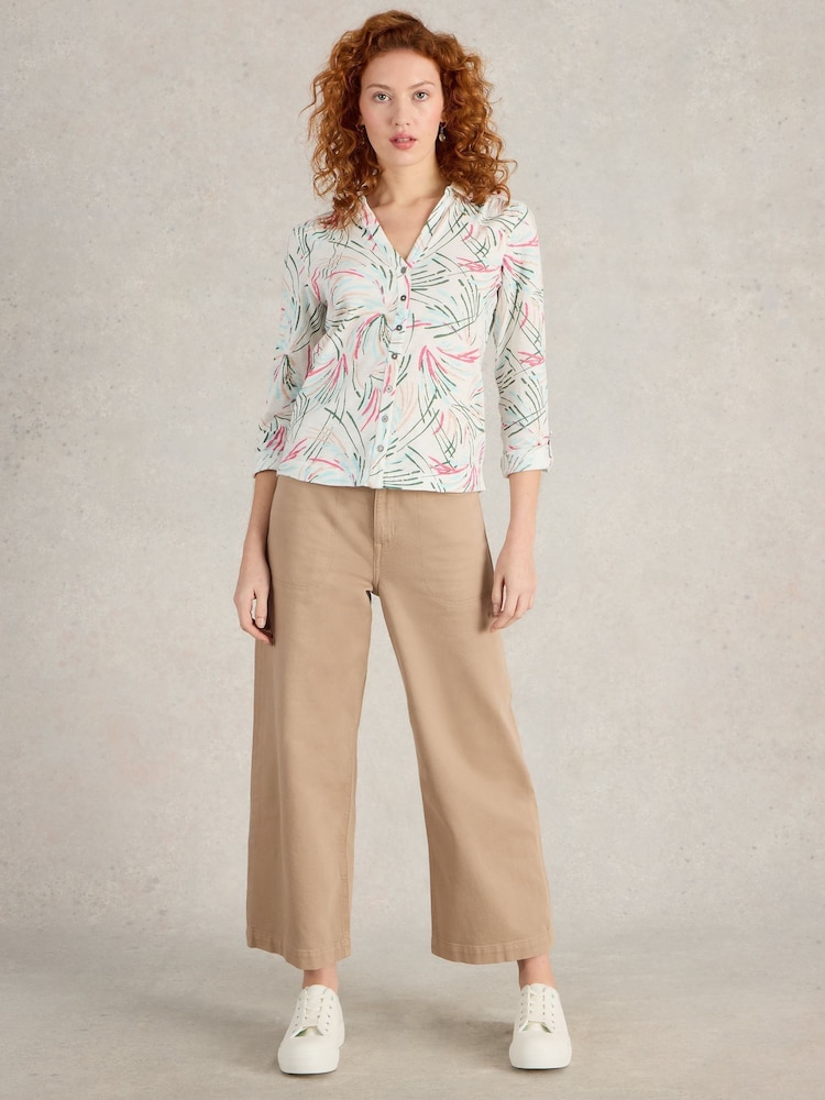 White Stuff Green Annie 100% Cotton Jersey Shirt - Image 1 of 6 White Stuff Green Annie 100% Cotton Jersey Shirt - Image 1 of 6