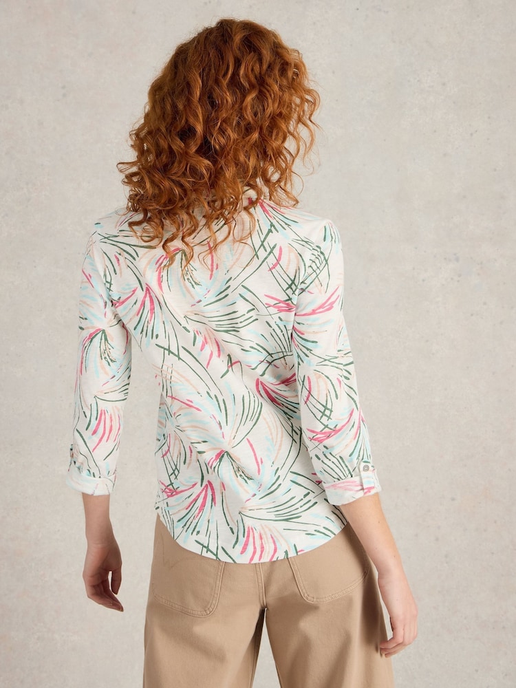 White Stuff Green Annie 100% Cotton Jersey Shirt - Image 2 of 6 White Stuff Green Annie 100% Cotton Jersey Shirt - Image 2 of 6