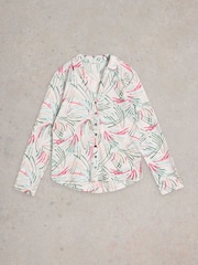 White Stuff Green Annie 100% Cotton Jersey Shirt - Image 5 of 6