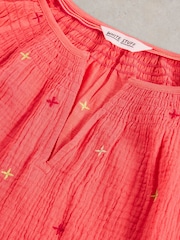 White Stuff Red Luella Embroidered Top - Image 6 of 6