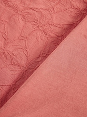 White Stuff Pink 100% Organic Cotton Betty Broderie T-Shirt - Image 6 of 6