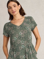 White Stuff Green Tallie Jersey Dress - Image 4 of 6