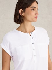White Stuff White 100% Cotton Beth Shirt - Image 4 of 4