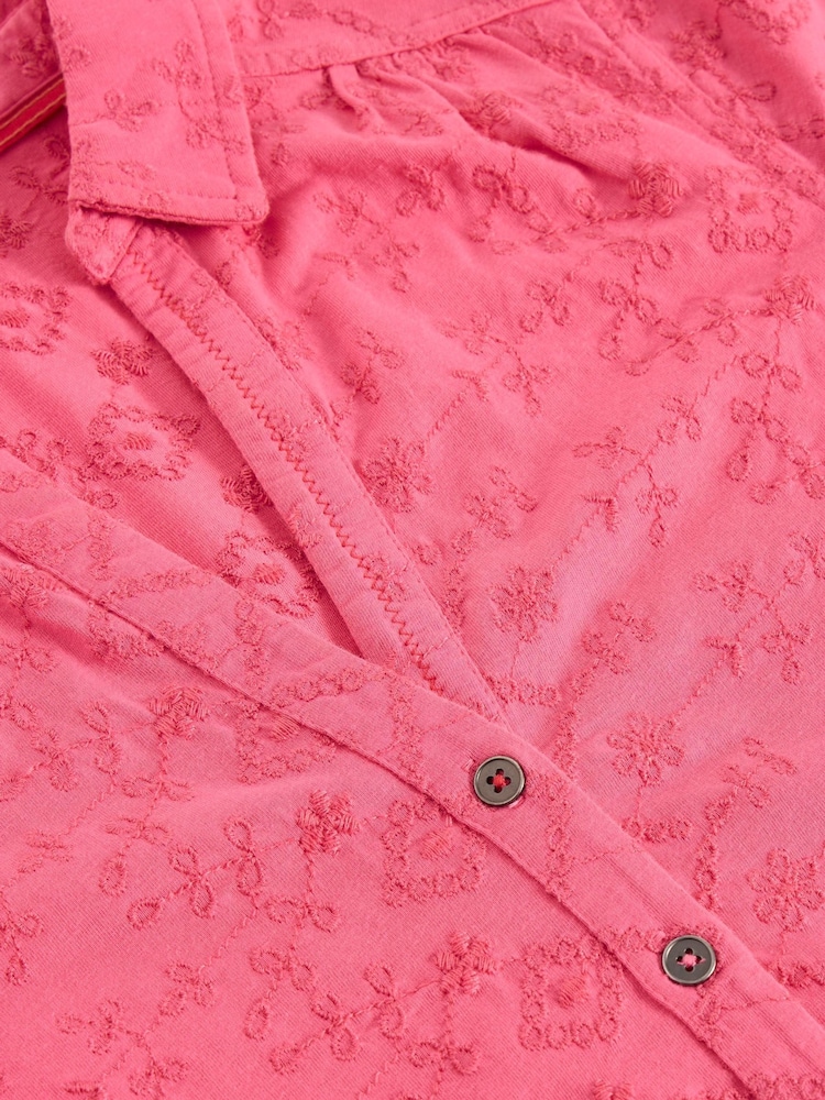 White Stuff Pink Annie Broderie Shirt - Image 6 of 6 White Stuff Pink Annie Broderie Shirt - Image 6 of 6