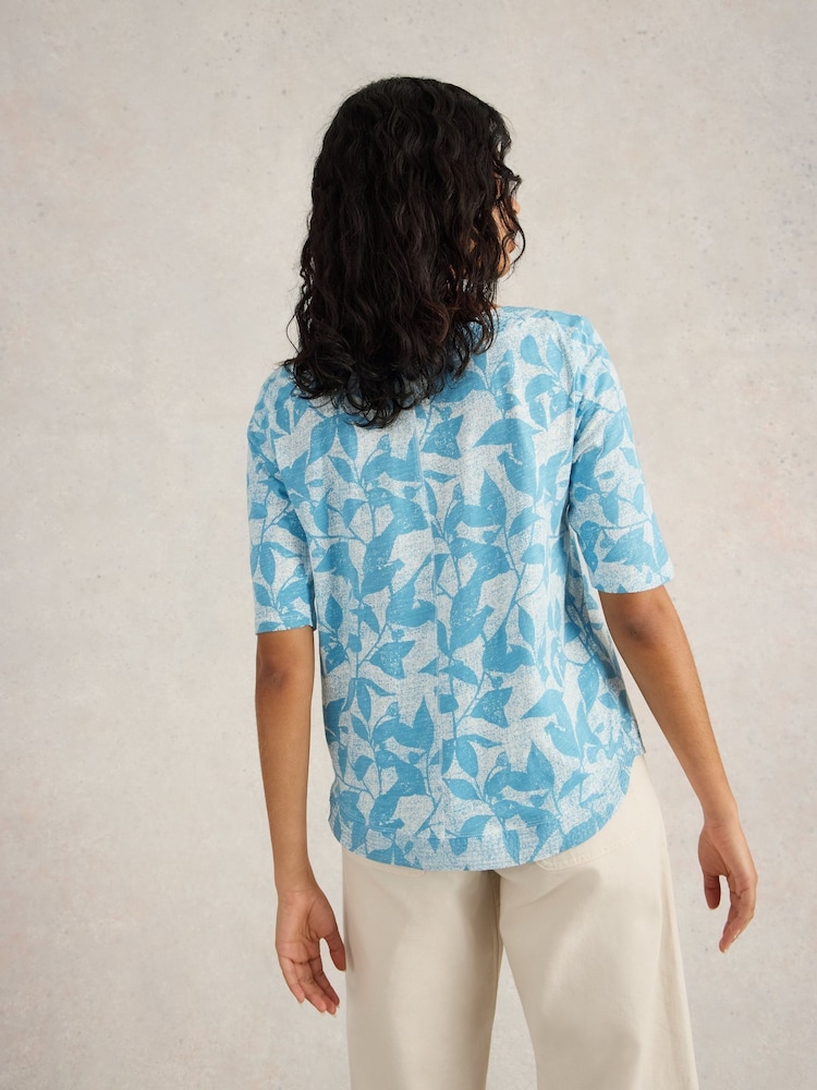 Azul - White Stuff Cotton Weaver Jersey T-Shirt - Imagen 2 de 6 Azul - White Stuff Cotton Weaver Jersey T-Shirt - Imagen 2 de 6
