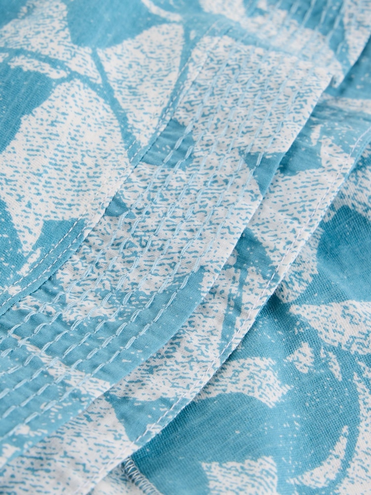White Stuff Blue 100% Organic Cotton Weaver Jersey T-Shirt - Image 6 of 6
