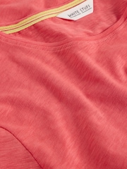 White Stuff Pink Abbie 100% Cotton T-Shirt - Image 6 of 6