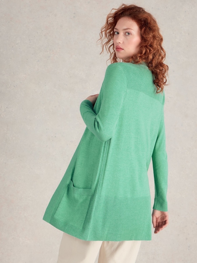 White Stuff Green Tanya Longline Cardigan - Image 2 of 6 White Stuff Green Tanya Longline Cardigan - Image 2 of 6