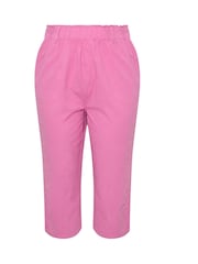 Yours Curve Pink Cool 100% Cotton Crop Trousers - Image 5 of 5