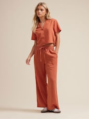 PixieGirl Petite Red Wide Leg Trousers - Image 3 of 5