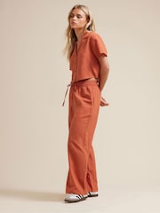 PixieGirl Petite Red Wide Leg Trousers - Image 4 of 5