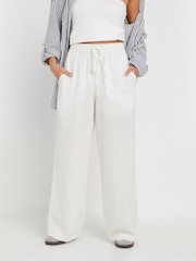 PixieGirl Petite White Wide Leg Trousers - Image 2 of 5