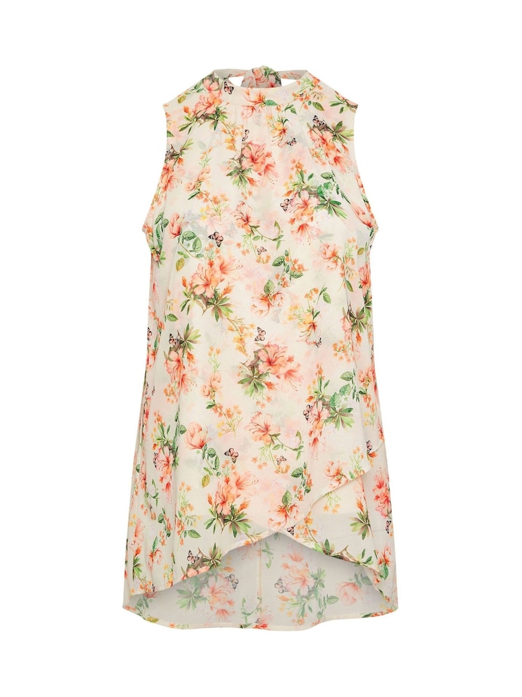 Yours Curve Cream London High Low Layered Blouse - Image 6 of 6
