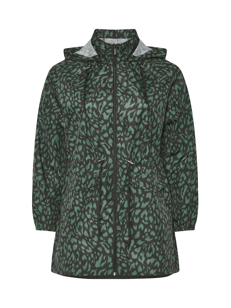 Yours Curve Green Lightweight Parka - Image 2 of 5