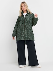 Yours Curve Green Lightweight Parka - Image 5 of 5