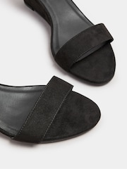Yours Curve Black Extra-Wide Fit Two Part Low Wedges - Image 5 of 5