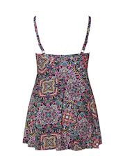 Yours Curve Black Wrapover Skirt Swimdress - Image 7 of 7