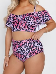 Yours Curve Pink High Waisted Briefs - Image 1 of 7