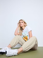 PixieGirl Petite Natural Cuffed Cargo Trousers - Image 4 of 6
