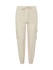 PixieGirl Petite Natural Cuffed Cargo Trousers - Image 6 of 6