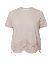 Natural - PixieGirl Petite Crochet Hem 100% Cotton T-Shirt - Image 5 of 5
