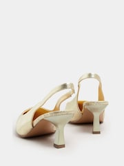 Yours Curve Gold Extra-Wide Fit Slingback Pumps - Image 4 of 5