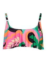 Yours Curve Pink Floral Frill Bikini Top - Image 7 of 7
