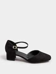 Yours Curve Black Extra-Wide Fit Two Part Mary-Jane Pumps - Image 2 of 5