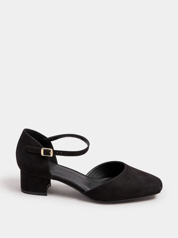 Yours Curve Black Extra-Wide Fit Two Part Mary-Jane Pumps - Image 2 of 5 Yours Curve Black Extra-Wide Fit Two Part Mary-Jane Pumps - Image 2 of 5