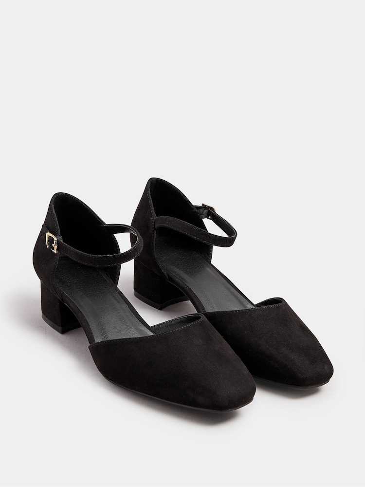 Yours Curve Black Extra-Wide Fit Two Part Mary-Jane Pumps - Image 3 of 5